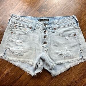 Abercrombie & Fitch Shorts Size 25 Button Fly Cut Off Ripped Women’s Juniors